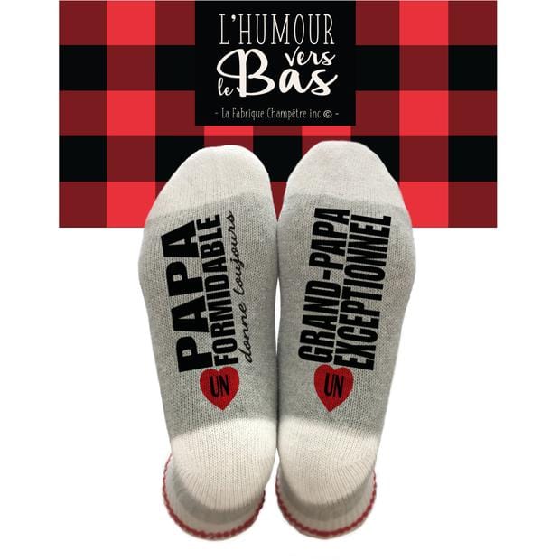 Chaussettes - Un papa formidable donne toujours un grand-papa exceptionnel - Taille L