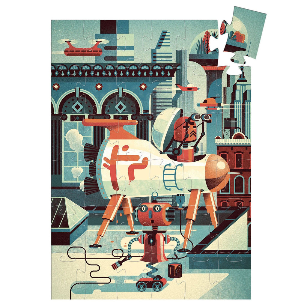 Puzzle silhouette - Bob le robot - 36 pièces