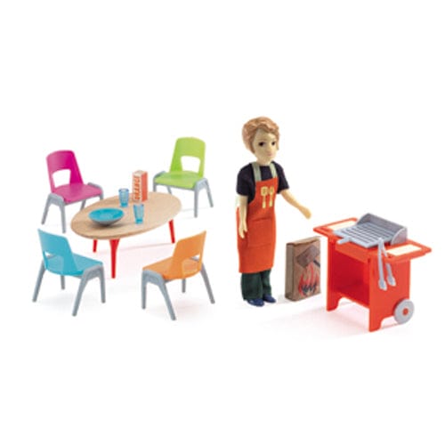 Maison de poupée - Barbecue et accessoires