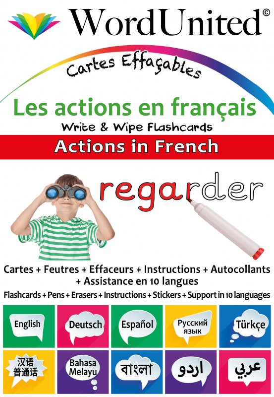 Cartes effaçables - Les actions en français