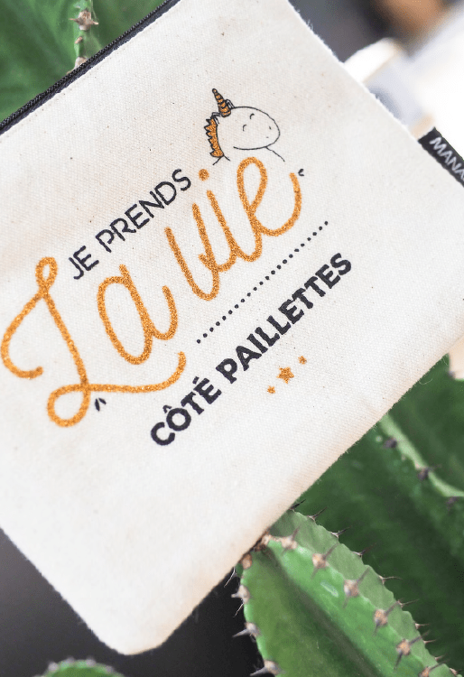 Pochette - Licorne - Je prends la vie côté paillettes