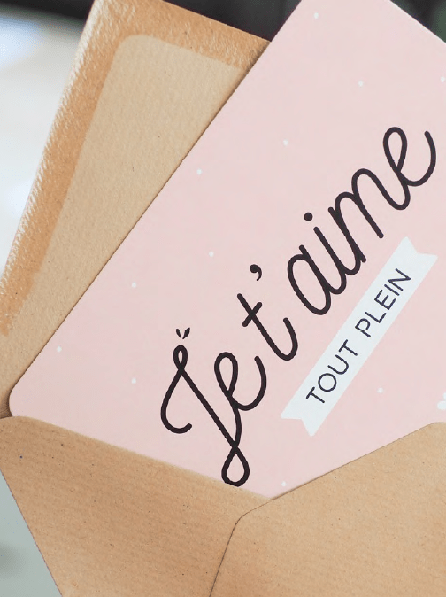 Carte de souhait - à messages - Je t'aime tout plein...