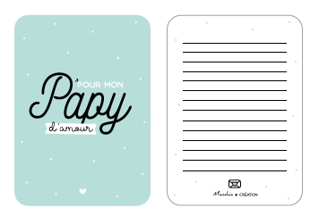 Carte de souhait - à messages - Pour mon papy d'amour