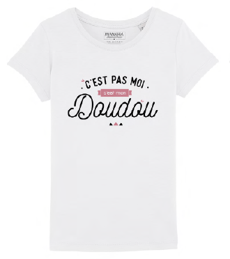T-shirt - fille - C'est pas moi c'est mon doudou...