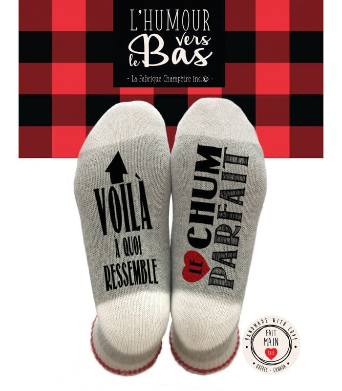 Chaussettes - Voilà à quoi ressemble, le chum parfait - Taille L