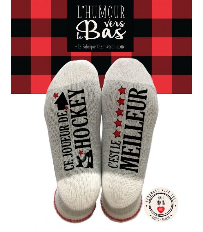 Chaussettes - Ce joueur de hockey, c'est le meilleur - Taille L