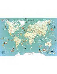 Carte du monde fantastique magnétique