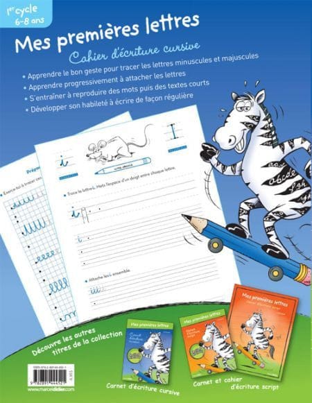 Cahier d'écriture cursive