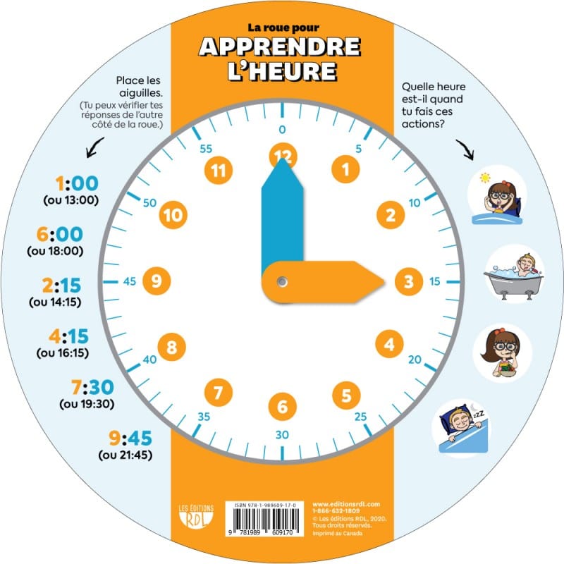 La roue des pays - apprendre l'heure