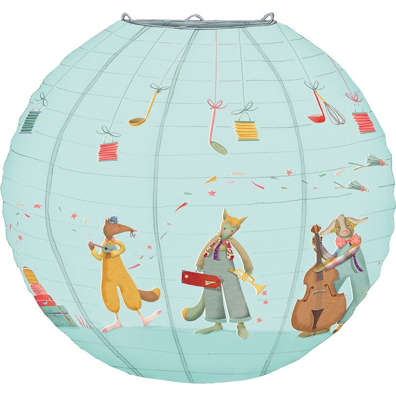 Lanterne en papier bleue