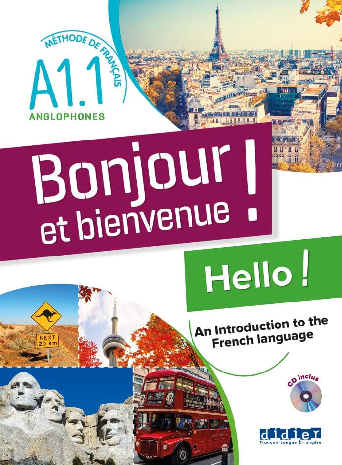 Bonjour et bienvenue !, Anglophones A1.1, livre + cd