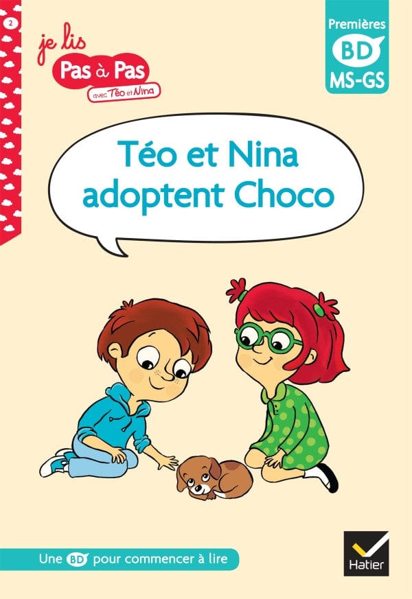 Je lis pas à pas - Téo et Nina adoptent Choco (BD)