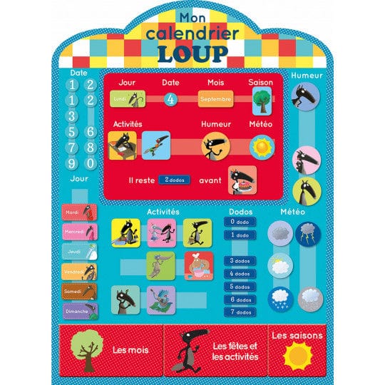 Mon calendrier du Loup en tissu