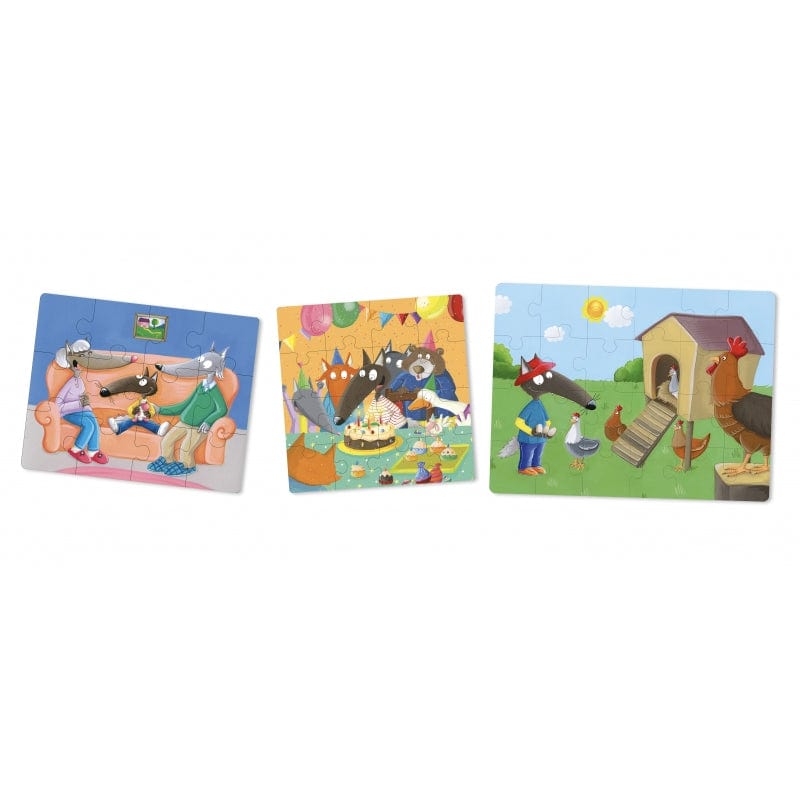 Mes 3 puzzles en bois P'tit loup