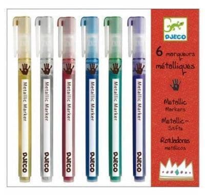 6 marqueurs métalliques