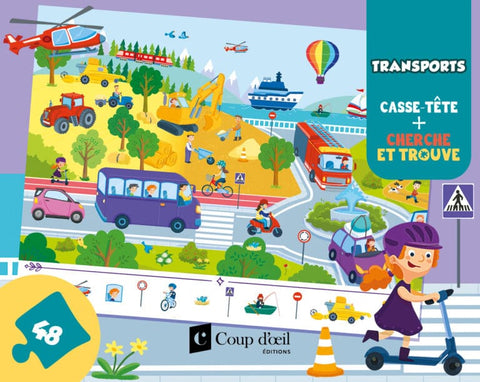 Casse-tête + Cherche et trouve - Transports