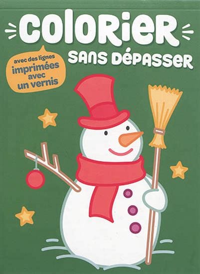 Colorier sans dépasser : bonhomme de neige