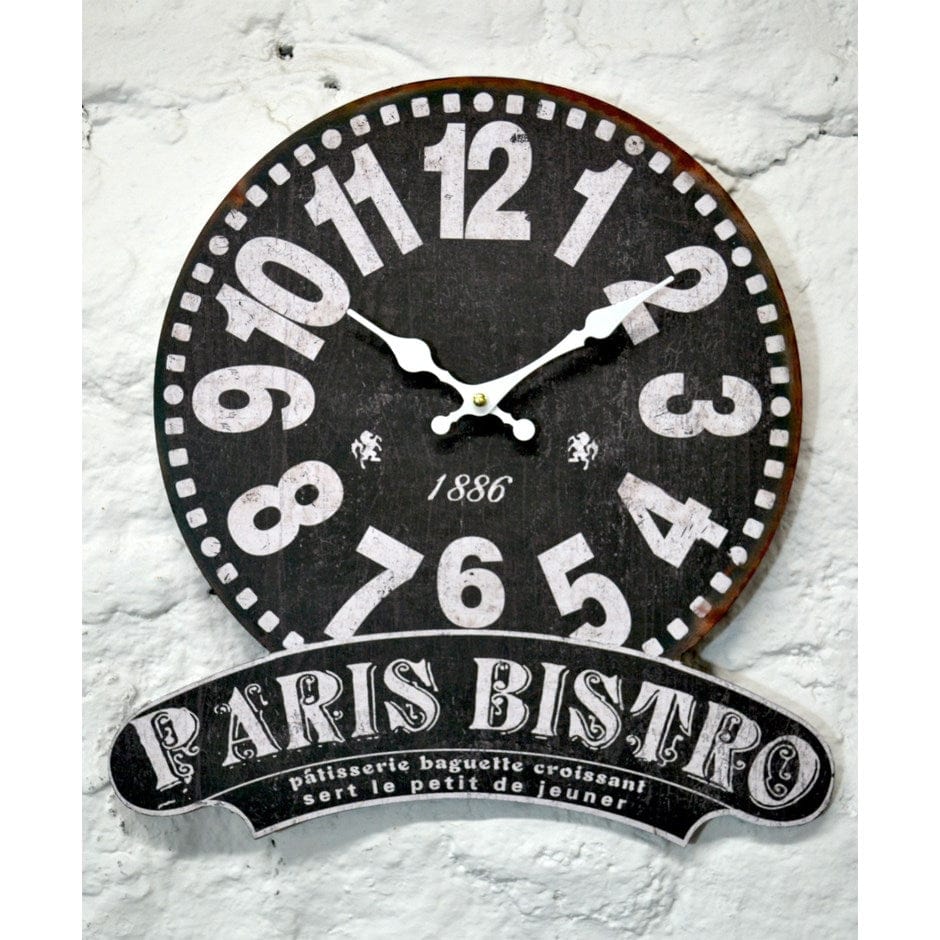 Horloge - Paris Bistro - noire