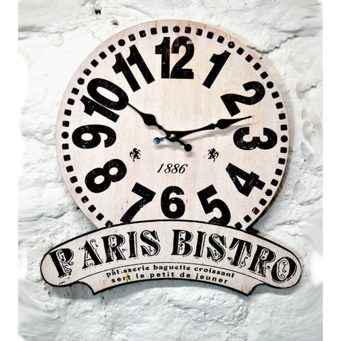 Horloge - Paris Bistro - blanche