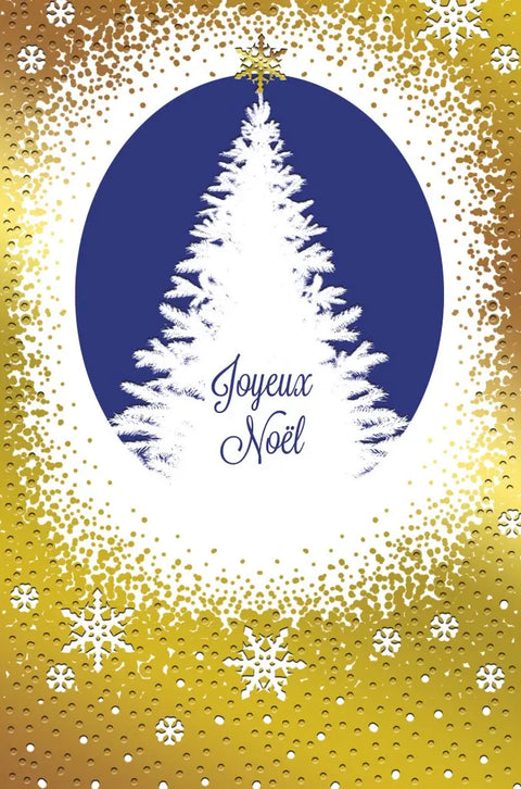 Carte de souhait - Noël - Sapin blanc