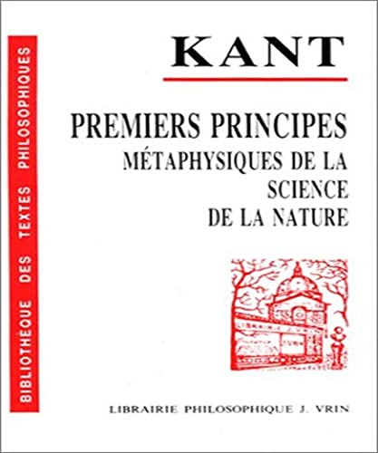 Premiers principes métaphysiques de la science de la nature