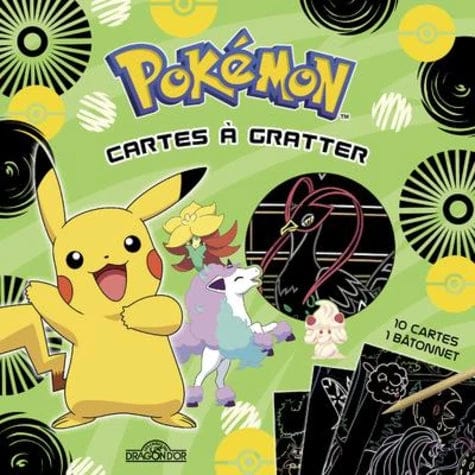 Pokémon - Cartes à gratter - Avec 10 cartes et 1 bâtonnet