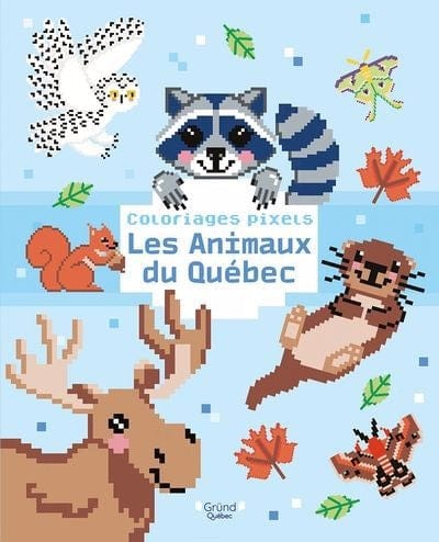 Coloriages pixels - Les animaux du Québec