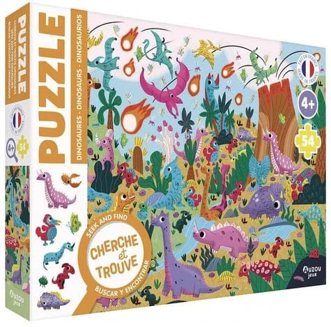 Puzzle cherche et trouve - 54 pièces - Dinosaures
