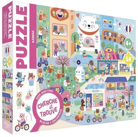 Puzzle cherche et trouve - 54 pièces - Kawaii