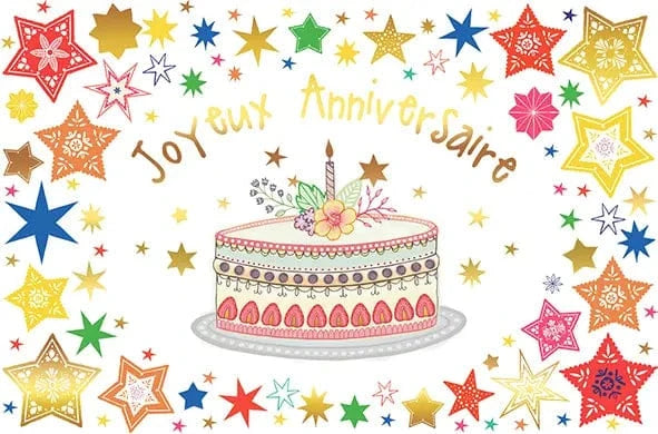 Carte de souhait - Anniversaire - Gâteau