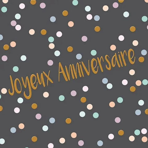 Carte de souhait - Anniversaire - Confettis