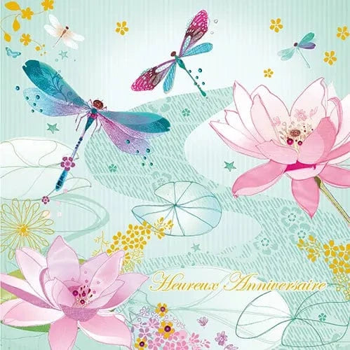 Carte de souhait - Anniversaire - Libellule