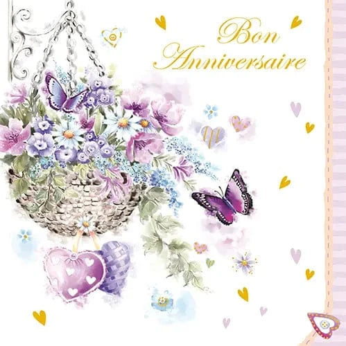 Carte de souhait - Anniversaire - Fleurs