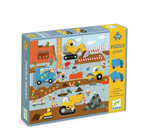 Puzzle géant - Le chantier - 12 pièces + 5 pièces