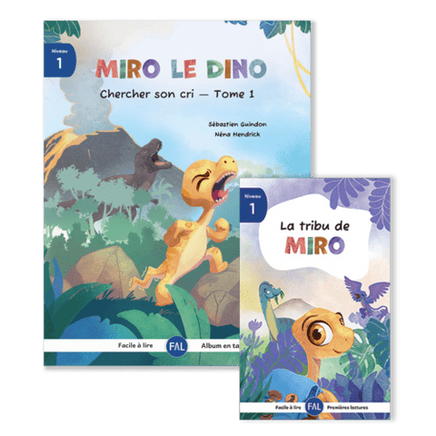Facile à lire - Tandem - Miro le dino - niveau 1