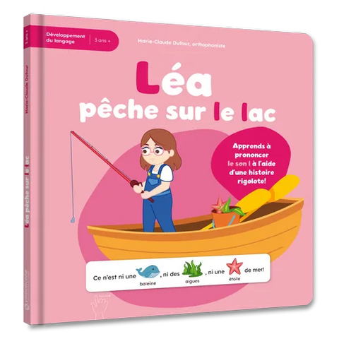 Léa pêche sur le lac