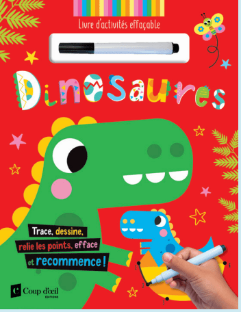 Livre d'activités effaçable - Dinosaures