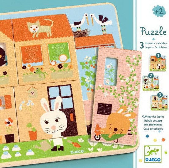 Puzzle 3 niveaux - Chez-carot - 12 pièces