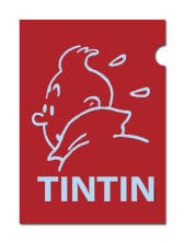 Chemise plastifiée - rouge Tintin