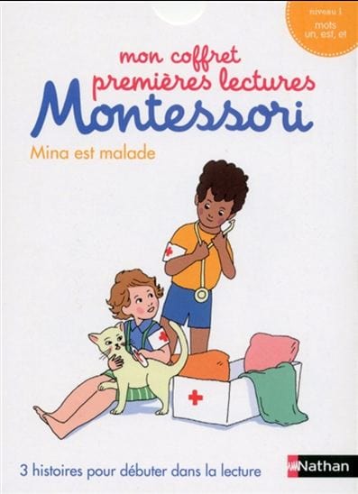 Mon coffret premières lectures Montessori : Mina est malade - niveau 1