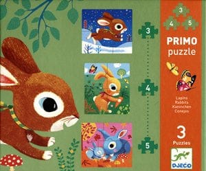 Primo Puzzle - Lapins - 3, 4 et 5 pièces