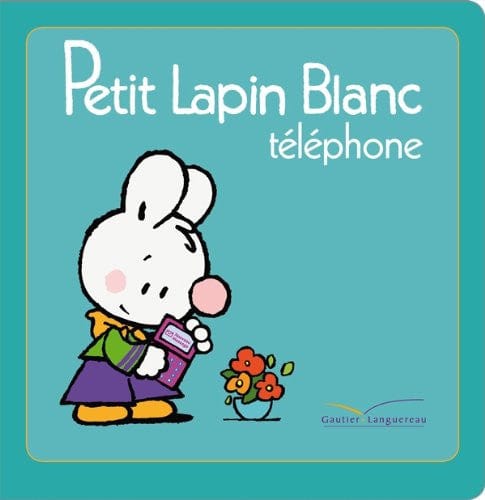 Petit lapin blanc téléphone