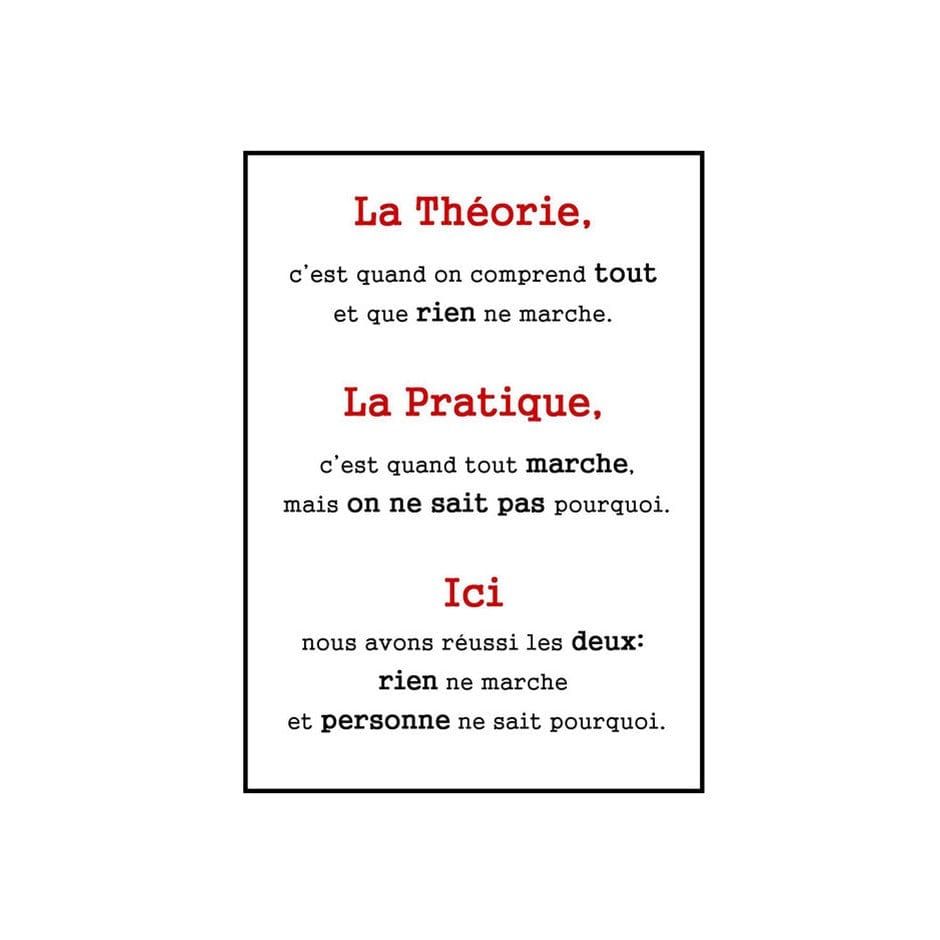 Affiche réversible bilingue - La théorie...