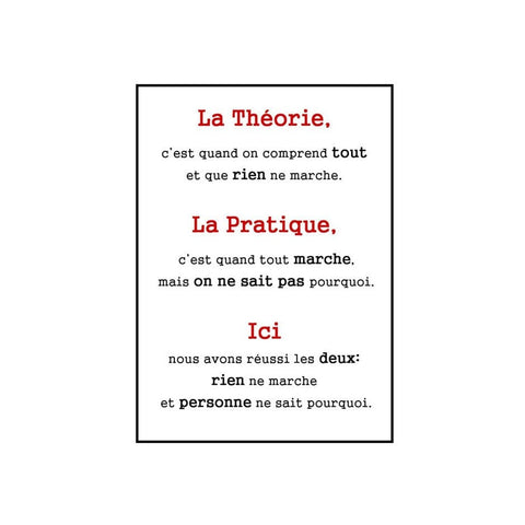 Affiche réversible bilingue - La théorie...