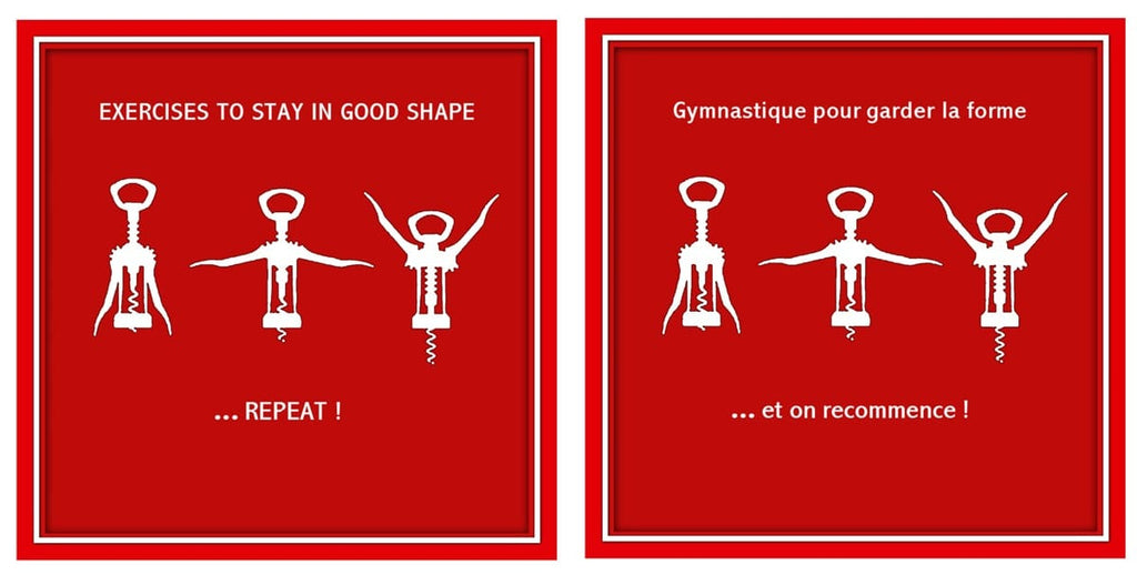 Affiche bilingue - Gymnastique pour garder la forme
