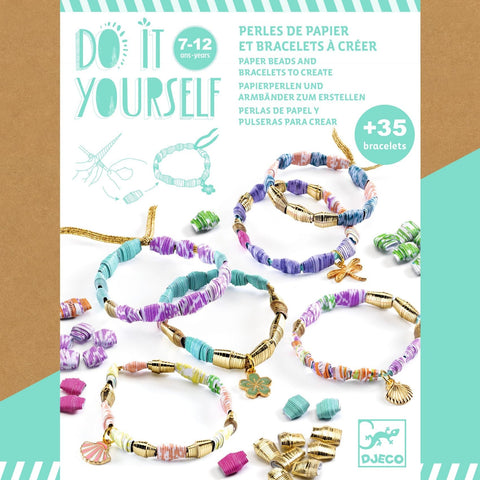 DIY - Perles de papier et bracelets à créer - Chics et dorés