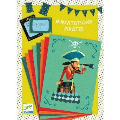 8 invitations Pirates