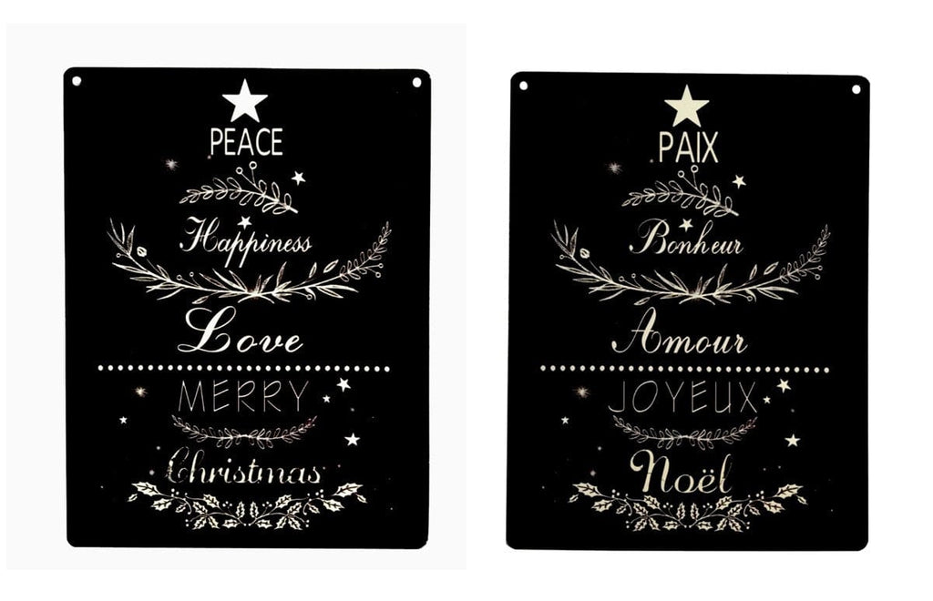 Affiche bilingue - Paix Bonheur...