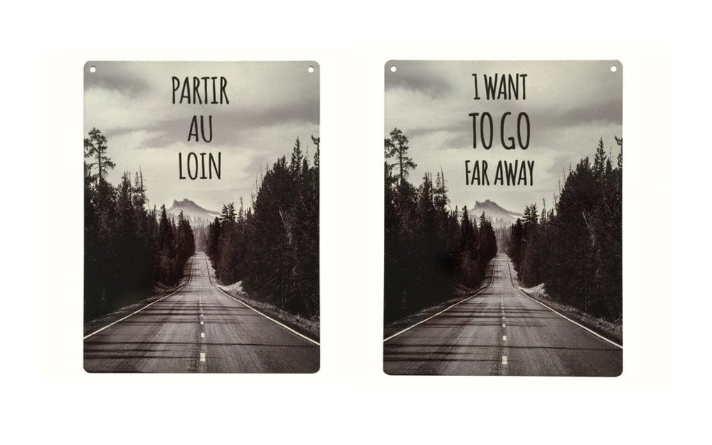 Affiche bilingue - Partir au loin