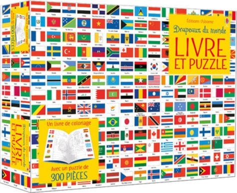 Livre et puzzle - Drapeaux du Monde